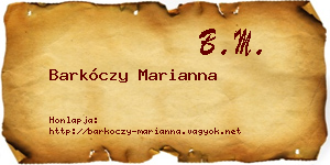 Barkóczy Marianna névjegykártya
