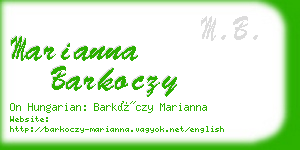 marianna barkoczy business card